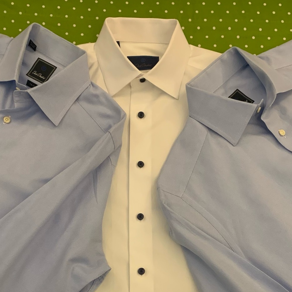 3 NWOT D DONAHUE Dress Shirts for HALF the PRICE of ONE!